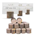 THE TWIDDLERS 50er Set Tischkartenhalter aus Holz (3x3 cm) - Rustikale Kartenständer für Hochzeiten, Weihnachten und Tischdeko