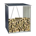 DEMA Kaminholzregal Brennholzregal Holzregal Brennholz Kaminholz Holzlager anthrazit