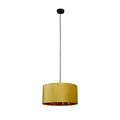 Smartwares Pendelleuchte IDE-60057, Ockergelber Samt, 40 cm Ø, E27-Fassung