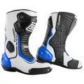 Bogotto Race-X Motorrad Stiefel, schwarz-weiss-blau, Größe 45 für Männer