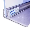 DQ-PP Duschdichtung 90cm – für 3,5mm - 5mm Glastür Stärke – UK01 – Wasserablaufprofil Wasserabweisprofil – Duschabdichtung Duschwand – Ersatzteile für Duschkabine – Transparent