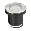 ledscom.de Bodeneinbauleuchte BOFU für außen, IP67, schwenkbar, edelstahl, rund, 150mm Ø; inkl. GU10 LED 630lm warmweiß
