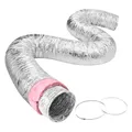 VEVOR Aluflexschlauch 7620mm lang Lüftungsschlauch Φ208mm Alu Flexrohr Luftkanal R-6 Thermischer Widerstandswert 25mm Rohrstärke Alurohr Schlauch Owens Corning-Isolierwatte Luftleitungen