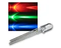 world-trading-net Modellbausatz 25 LEDs 5mm wasserklar RGB 4-polig steuerbar