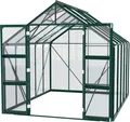 Vitavia Gewächshaus Domus 8300, BxTxH: 257 x 325 x 253,9 cm, 3 mm Wandstärke, Doppelschwingtüren und bodentiefer Türschwelle, 3 mm Sicherheitsglas