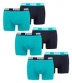 PUMA 6 er Pack Boxer Boxershorts Men Herren Unterhose Pant Unterwäsche, Farbe:796 - Aqua/Blue, Bekleidungsgröße:XXL