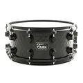 Fame FSS-65 Snare Drum, 14"x6.5", Hammered Black Steel, Professional Quality, Remo Skins, Die-Cast Hoops, 10 Tuning Screws, Includes Drum Sticks, Ideal for Beginners"