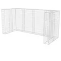 Gabionen-mülltonnenverkleidung Für 3 Tonnen Stahl 250x100x120cm Vidaxl