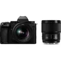 Panasonic Lumix S5 Mark II X + S 20-60mm f3,5-5,6 + S 50mm f1,8 (20 - 60 mm, 24.20 Mpx, Vollformat) (DC-S5M2XWE)
