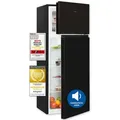 Exquisit Kühl-Gefrier-Kombination, Kühlschrank mit Gefrierfach, 206 Liter, 4-Sterne-Gefrierfach, Türanschlag wechselbar, Temperaturregelung, KGC... - Schwarz