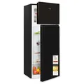 Exquisit Kühlschrank schwarz mit Gefrierfach KGC5270-45-010E – Freistehende Kühl-Gefrierkombination, 206 l, LED, 4-Sterne-Gefrierfach, Türanschlag wechselbar