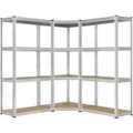 Juskys 3er Regalsystem 1 Corner und 2 Easy Insgesamt 12 Böden mit 960 kg Tragkraft