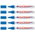 EDDING 5 Stück Lackmarker 8750, speziell für Industrie, Blau, 2-4 mm