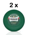 Proraso Rasierseife Topf Grün Eukalyptus & Menthol 150Ml 2XPACK Duo Doppel