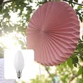Lampion LED Laterne pink Deko E14 Ø 40 cm Outdoor IP44 Party Garten Terasse - Rosa