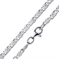 MATERIA S-Panzerkette Silber 925 Kette diamantiert 5mm - Männer Herren Halskette rhodiniert Herrenschmuck in Box K113-55 cm