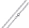 Materia Panzerkette Herren S-Panzerkette K113, aus 925 Sterling Silber, rhodiniert