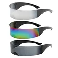 futuristische sonnenbrille schnelle rave raumfahrt außerirdische futuristische punk randlose linsen schnelle gläser a