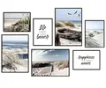 Hyggelig Home Premium Poster Set - 7 harmonische Strand Bilder - Meer Urlaub Ostsee Nordsee Ocean Deko für Wohnzimmer Flur Schlafzimmer - ohne Rahmen