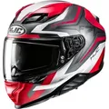 HJC F71 Fes Helm, grau-weiss-rot, Größe L für Männer