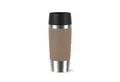 Emsa Thermobecher Travel Mug Classic Twist, 1-tlg., Edelstahl, Kunststoff, Silikon, 0,36 Liter, Comfort-Schraubverschluss, Quick-Press, auslaufsicher