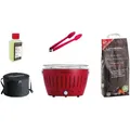 LotusGrill Starter-Set Classic 1x Grill Feuerrot mit USB-Anschluß - Rot