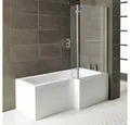 HAK Badewanne Syna Raumsparbadewanne, (Komplettset, 4-tlg), 150x85cm