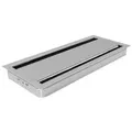TecLines TKD009E Tisch Kabeldurchlass / Kabeldurchführung 135x320mm, Alu eloxier...