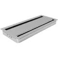 TecLines TKD009E Tisch Kabeldurchführung 135x320mm, Alu eloxiert (Kabeldurchlass, 32 cm) (TKD009E)