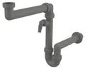Alca Raumsparsiphon für Spüle 1 1/2" x 40 mm Kunststoff grau A872P-ECO