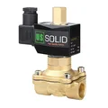U.S. Solid 1/2" G 12 V DC Messing Magnetventil Stromlos Offen für Wasser Luft NO Brass Solenoid Valve