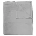 Sleezzz Musselin Decke, 150 x 200 cm, Leichte Sommerdecke aus 100% Baumwolle, Waschbar (Grau)