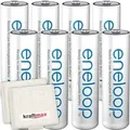 8er Pack Panasonic Eneloop AA/Mignon Akkus - Neueste Generation - Hochleistungs Akku Batterien in Kraftmax Akkuboxen V5