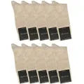 ca·wa·so Businesssocken für Herren aus 100 % Baumwolle - Reine Baumwollsocken - Weiche Socken (10 Paar) Doppelt verstricktes Garn und gekämmte Baumwolle für lange Haltbarkeit beige 39-42