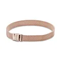 PANDORA Reflexions Armband in Roségold mit 14 Karat rosévergoldete Metalllegierung aus der PANDORA Timeless Collection, 19cm