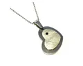 Edelschmiede925 Collier romantische Halsette EdelstahlHerz Anhänger bicolor rotem Stein Kette
