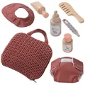 howa Puppenwickeltasche Grace mit Puppenzubehör - Wickelset für Puppen mit Fläschchen, Windel, Latz, Kamm & Pflegezubehör 2970