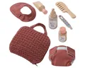 howa Puppen Wickeltasche grace, Wickelset für Puppen mit Flasche, Windel, Latz, Kamm & Pflegezubehör