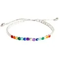 Samapura 7 Chakren Mondstein Armband | Silber Faden 16 Damen 