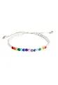 SAMAPURA Armband 7 Chakren Mondstein Armband, Silber Faden