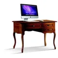 Italienische Klassisches Holz Möbel Luxus Schreibtisch Büromöbel Stil Barock Neu - Braun