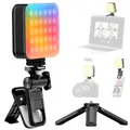 LED Videoleuchte, Rollei Lumis RGB V3 Dauerlicht Fotografie Kompatibel mit Kamera Handy Tablet Laptop, Selfie Licht 360 Farben für Webcam Zoom Videokonferenzen, Videoleuchte-Selfie-Licht-Fotografie