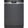 Siemens SN53ES02CE Einbaugeschirrspüler teilintegrierbar Anzahl Maßgedecke 14 - Silber/Schwarz