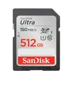 SanDisk 256GB Ultra SDXC Card, 150 MB/s Read Speed, SDSDUNC-512G-GN6IN