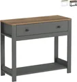 Schwarz-weißer Konsolenschrank im klassischen Stil mit Schublade Corlay - Schwarz