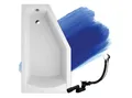 KOLMAN Badewanne Eckbadewanne Selena 150x90, (Links/Rechts), Ablaufgarnitur & Füße GRATIS