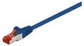 CAT 6 Patchkabel, S/FTP (PiMF), blau Kupferleiter (CU), halogenfreier Kabelmantel (LSZH)