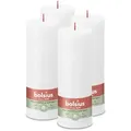 Rustik Stumpenkerzen 190/68 mm - Wolkiges Weiß (4 Stück)