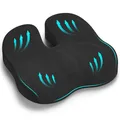 Juspota Orthopädisches Sitzkissen, Ergonomisches Sitzkissen Bürostuhl, Steissbeinkissen Entlastung, Komfortabel Sitzkissens Stuhl, Stress Abbauen Stuhlkissen Sitzpolster für Auto Büro - Schwarz