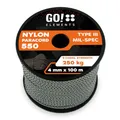 Paracord 550 Typ III | ø 4mm - 11 Kerne - max. 250 kg | 100% Nylonschnur - reißfest & extrem stabil | Nylonseil, Allzweckseil, Reepschnur & Outdoor Seil